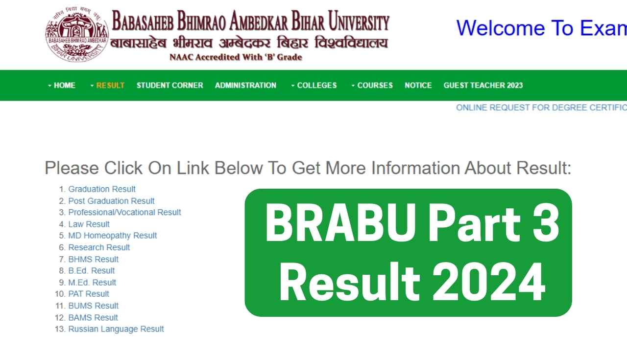 BRABU Part 3 Result 2024