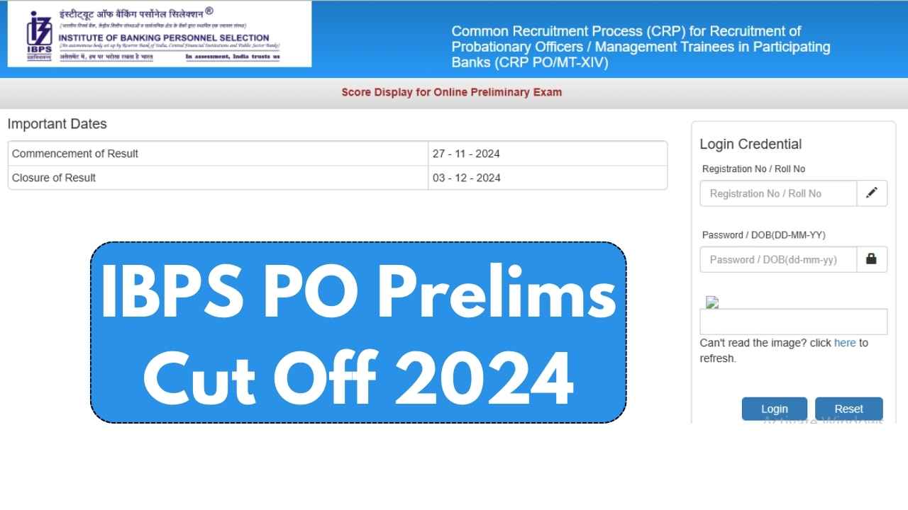 IBPS PO Prelims Cut Off 2024