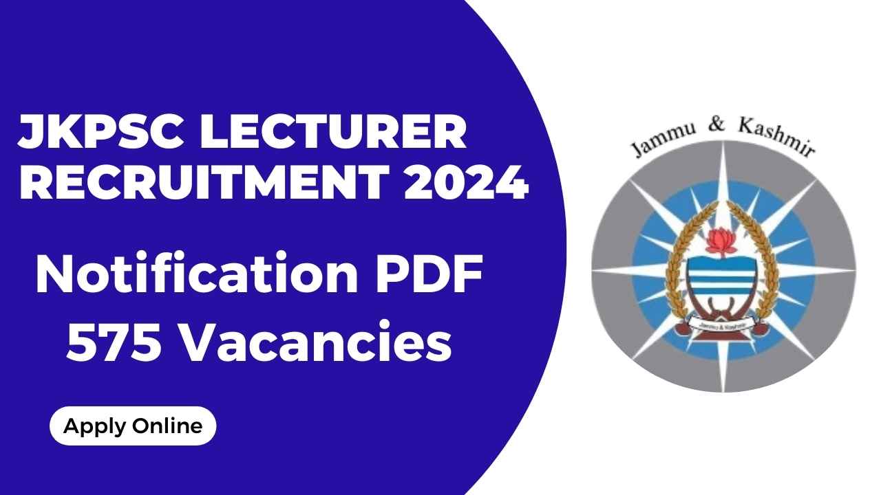 JKPSC Lecturer Recruitment 2024