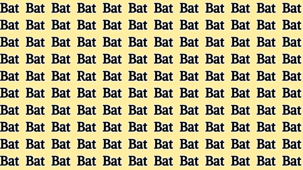 optical-illusion-visual-test-if-you have hawk eyes spot the word rat among bat in 8 secs