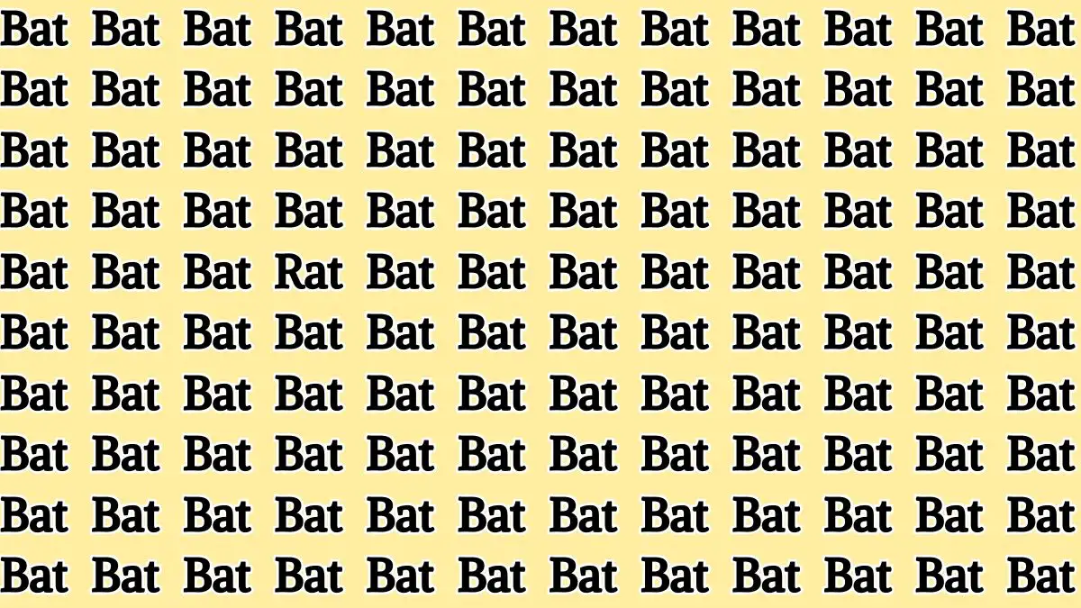 optical-illusion-visual-test-if-you have hawk eyes spot the word rat among bat in 8 secs