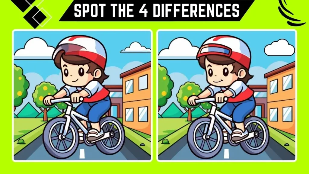 solution to spot the 4 differences in this image